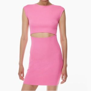 Wilfred free cut-out knit mini dress